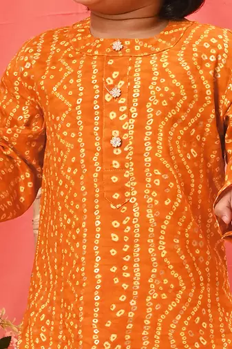  infant  yellow rayon kurta patiala set