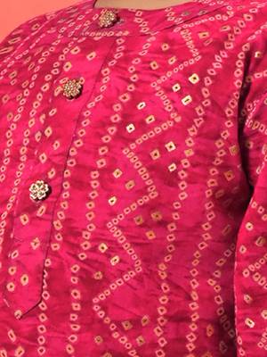 infant  pink rayon kurta patiala set 4