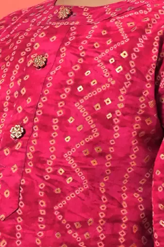  infant  pink rayon kurta patiala set
