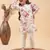  girls' cream kurta and pant set