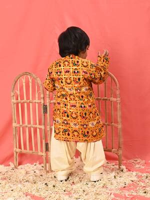  infant  yellow rayon kurta patiala set 3