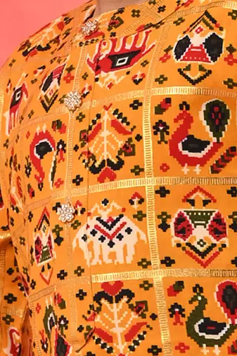  infant  yellow rayon kurta patiala set