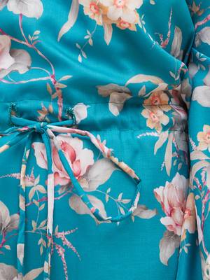  girls' turquoise and cream kaftan and pant set 4