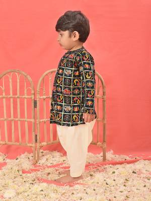  infant  blue rayon kurta patiala set 2