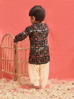  infant  blue rayon kurta patiala set 3