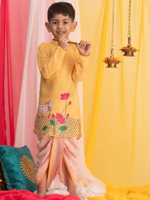 yellow and white kurta pyjama set 1