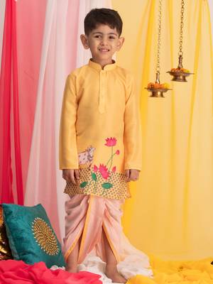 yellow and white kurta pyjama set 2