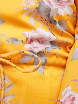  girls' yellow and cream kaftan and pant set 4