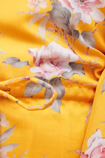 girls' yellow and cream kaftan and pant set