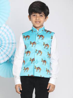 multicolor-base-blue nehru jacket 1