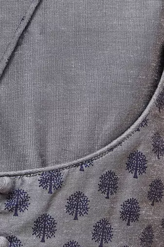  girls' grey kurta and pant set