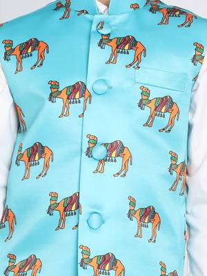 multicolor-base-blue nehru jacket 4