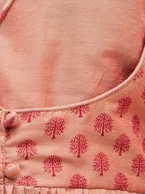  girls' pink kurta and pant set 4