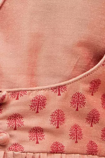  girls' pink kurta and pant set
