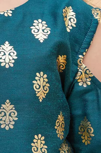  girls' green ethnic dress