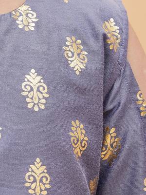  girls' grey ethnic dress 4