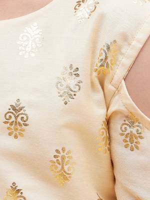  girls' cream ethnic dress 4