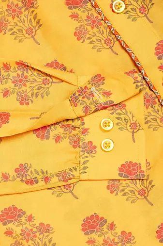 multicolor-base-orange ethnic shirt
