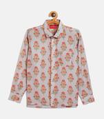 multicolor-base-beige ethnic shirt