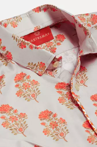 multicolor-base-beige ethnic shirt