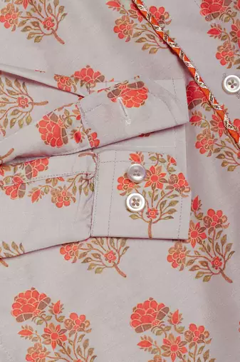 multicolor-base-beige ethnic shirt