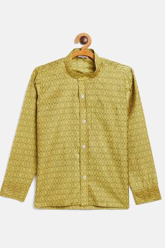  boys' yellow ethnic shirt