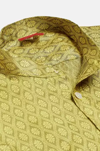 yellow ethnic shirt