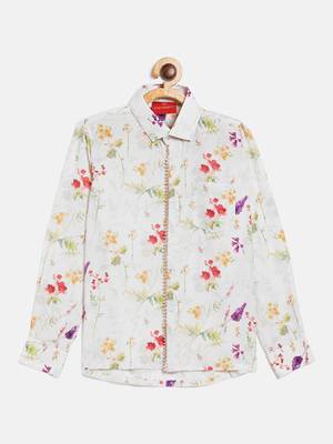 multicolored-base-cream ethnic shirt 1