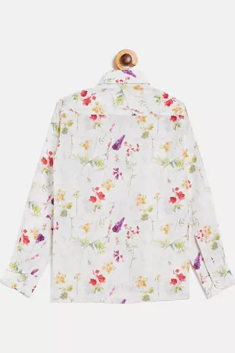 multicolored-base-cream ethnic shirt