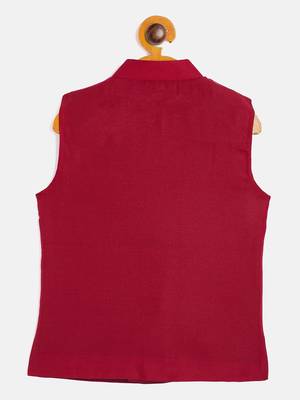 Vastramay boys' maroon nehru jacket 2
