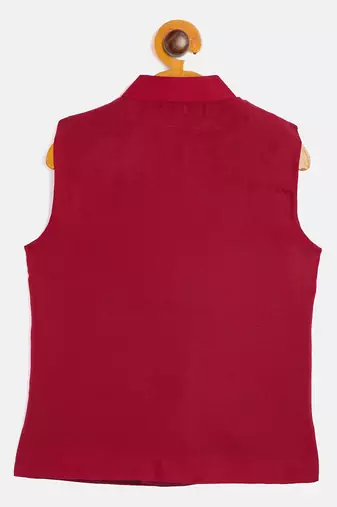 Vastramay boys' maroon nehru jacket