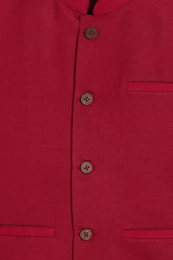Vastramay boys' maroon nehru jacket