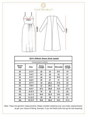  girls' red and blue anarkali 5