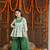 Vastramay girls' green kurta pant set
