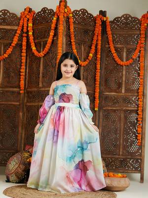  girls' multi color lehenga 1