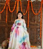 girls' multi color lehenga