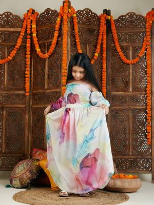  girls' multi color lehenga 2