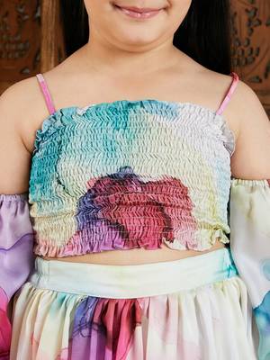  girls' multi color lehenga 4