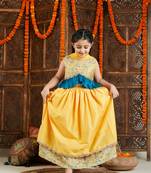 girls' yellow lehenga