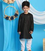 black and white kurta pyjama set