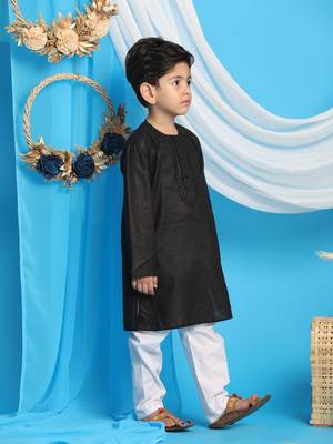 black and white kurta pyjama set 3