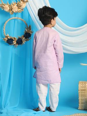 purple and white kurta pyjama set 3