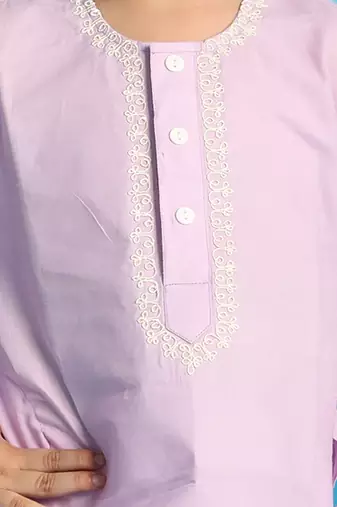 purple and white kurta pyjama set