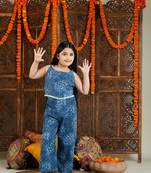  girls' indigo blue co ords set