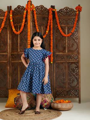 girls' indigo blue dress 1