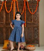 girls' indigo blue dress
