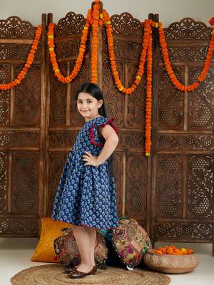  girls' indigo blue dress 2