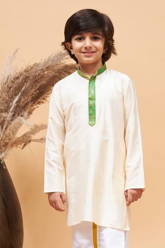  boys' cream kurta