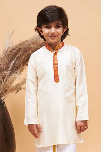  boys' cream kurta