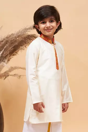 cream kurta